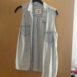 Button up chambray top
